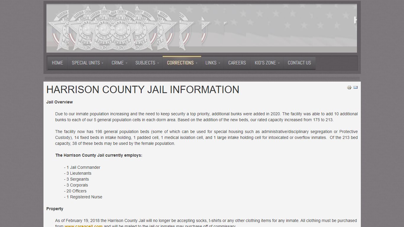 Harrison County Indiana Jail Information - hcsdin.net