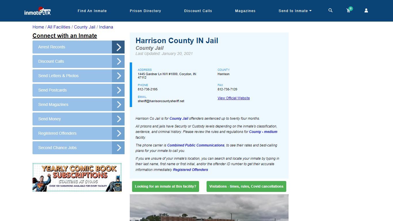 Harrison County IN Jail - Inmate Locator - Corydon, IN