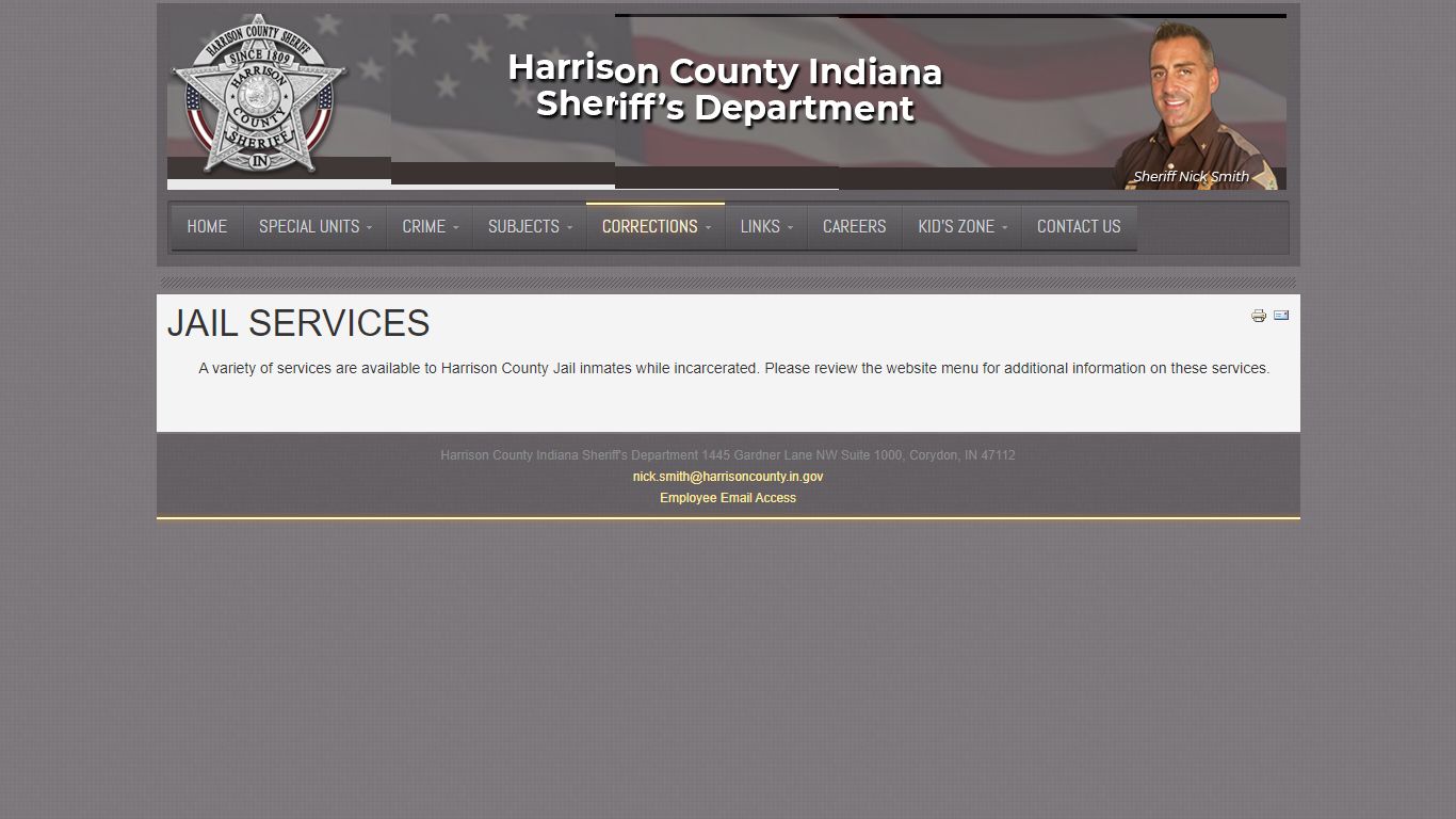 Harrison County Indiana Jail Services - hcsdin.net